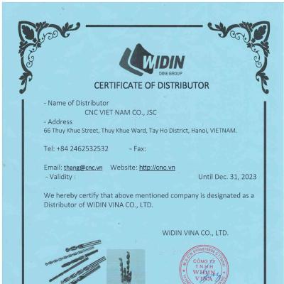 CHỨNG NHẬN ĐẠI LÝ ỦY QUYỀN WIDIN